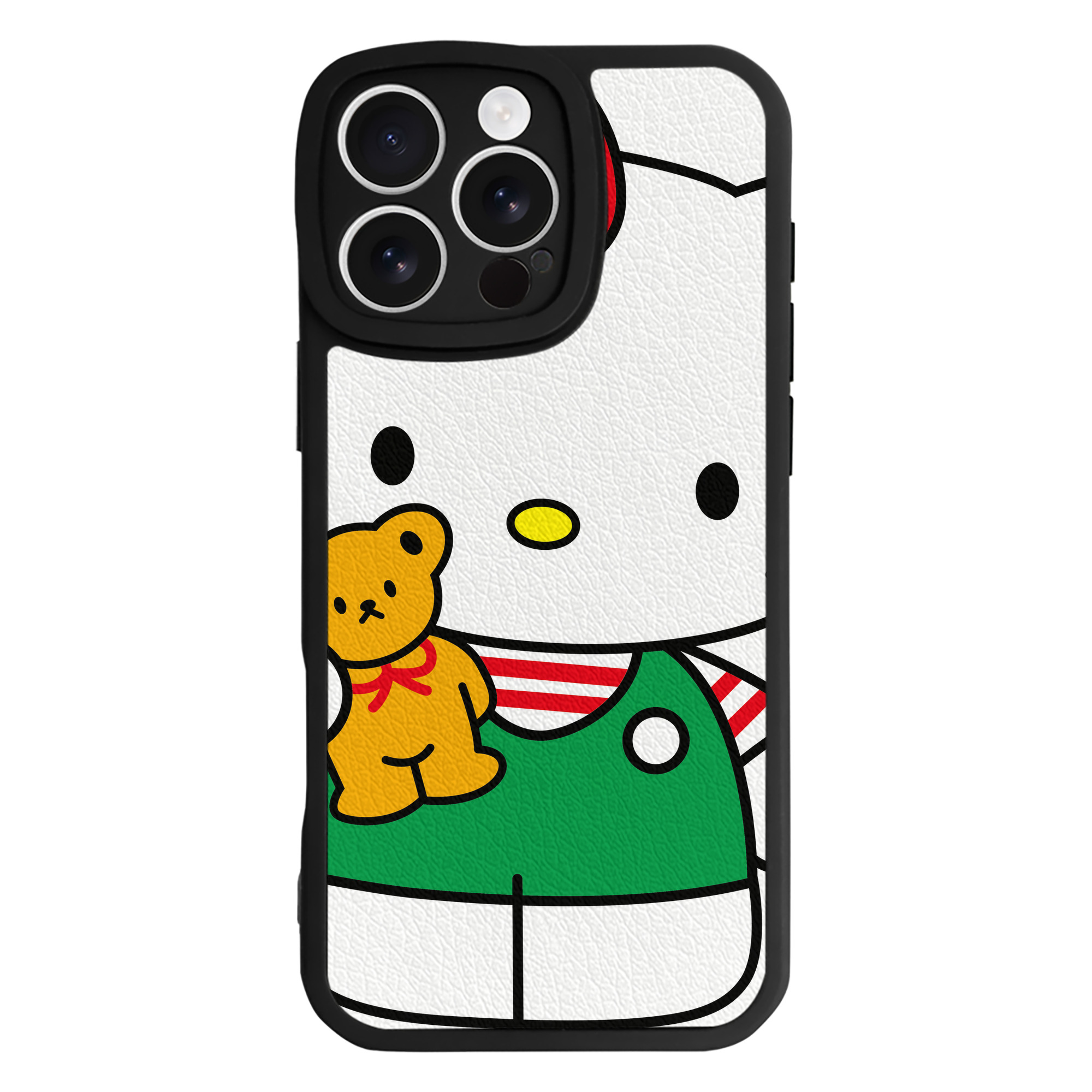 （画像用） Hello Kitty ハローキティ 【iPhone 16シリーズ対応】シリコンスマホケース（レザー調） 材質：シリコン